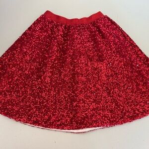 Glittery Red Kids Skirt